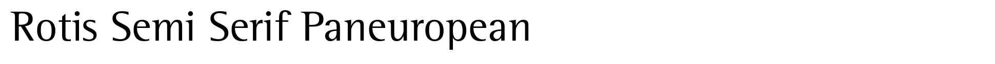 Rotis Semi Serif Paneuropean